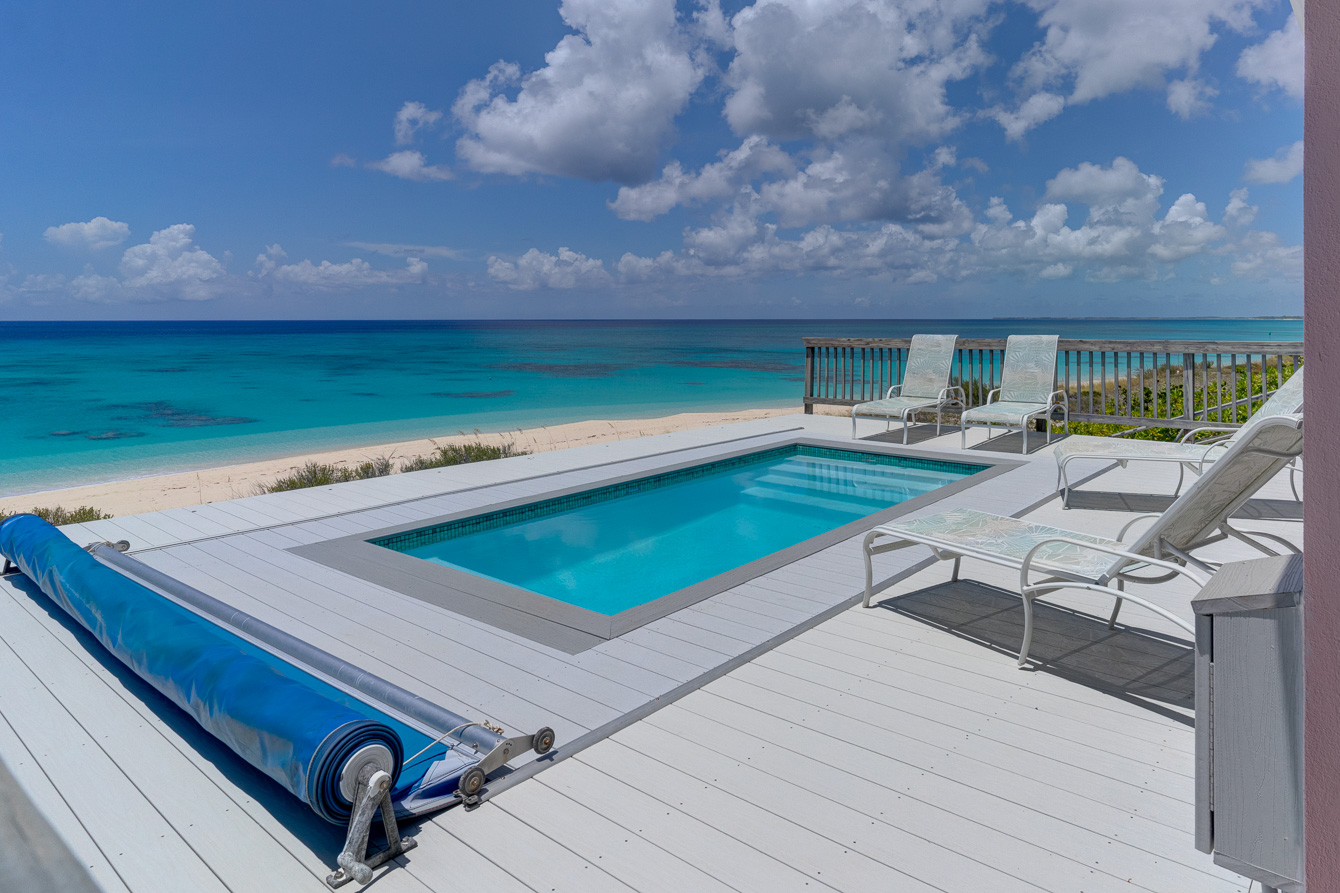 The pool at The Family Beach House on San Salvador